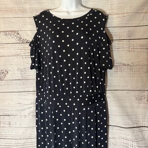 The Limited Navy and White Polka Dot Jumpsuit